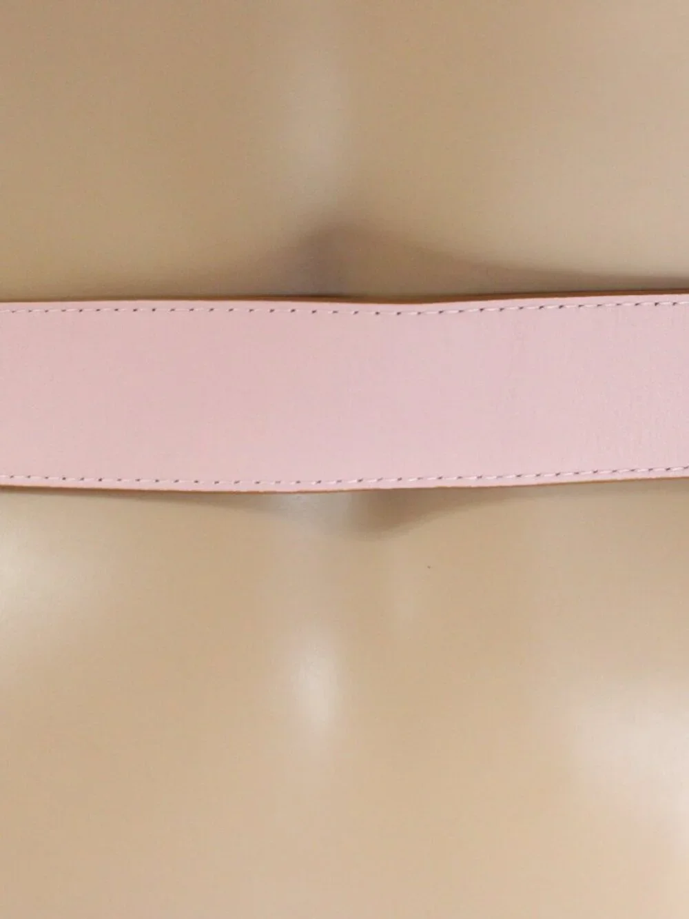 OFF WHITE, Reversible Pink & Brown Soft Leather Belt, Silver Hardware, size M